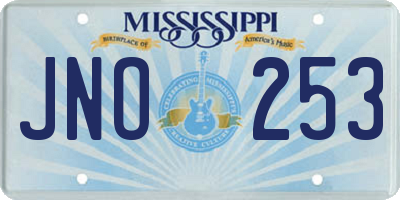 MS license plate JNO253