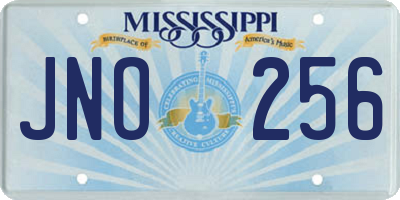 MS license plate JNO256