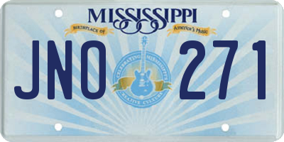 MS license plate JNO271