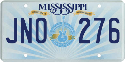 MS license plate JNO276