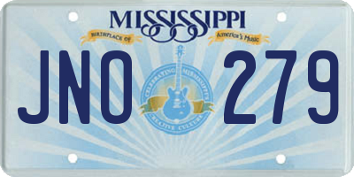 MS license plate JNO279