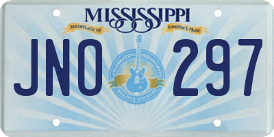 MS license plate JNO297