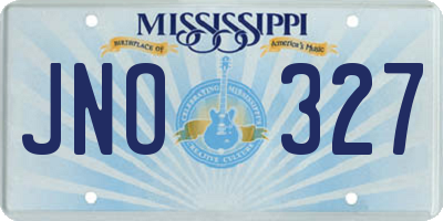 MS license plate JNO327