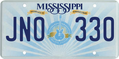 MS license plate JNO330