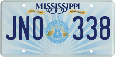 MS license plate JNO338