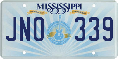 MS license plate JNO339
