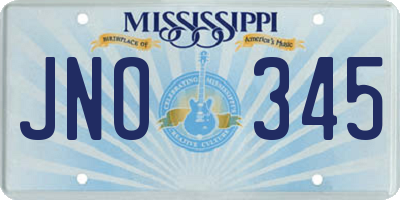 MS license plate JNO345