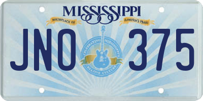 MS license plate JNO375