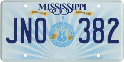 MS license plate JNO382