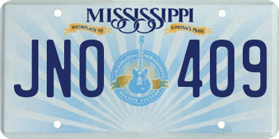MS license plate JNO409