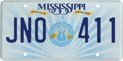 MS license plate JNO411