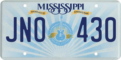 MS license plate JNO430