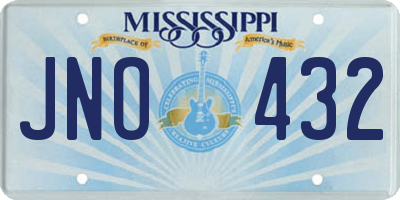 MS license plate JNO432