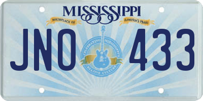 MS license plate JNO433