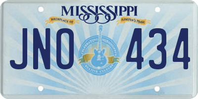 MS license plate JNO434