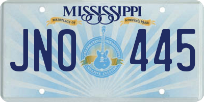 MS license plate JNO445