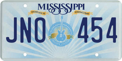 MS license plate JNO454