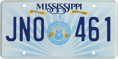 MS license plate JNO461