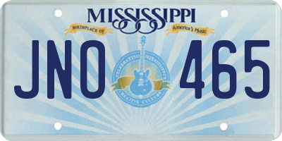 MS license plate JNO465