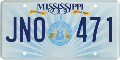 MS license plate JNO471