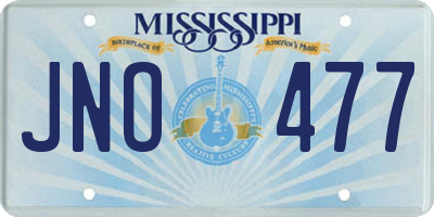 MS license plate JNO477