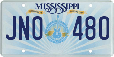 MS license plate JNO480
