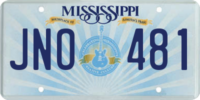 MS license plate JNO481