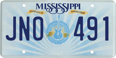 MS license plate JNO491