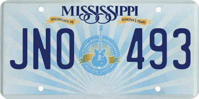 MS license plate JNO493