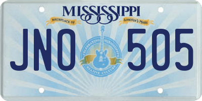 MS license plate JNO505