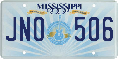 MS license plate JNO506