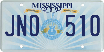 MS license plate JNO510
