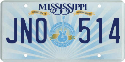 MS license plate JNO514