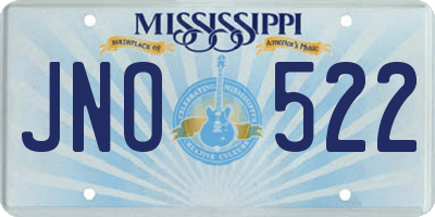 MS license plate JNO522