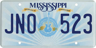 MS license plate JNO523