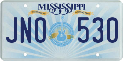 MS license plate JNO530