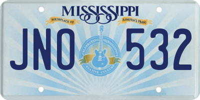 MS license plate JNO532