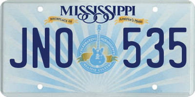 MS license plate JNO535