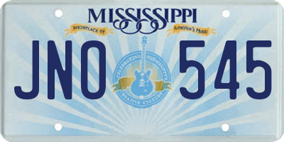 MS license plate JNO545