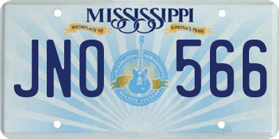 MS license plate JNO566