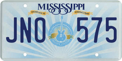 MS license plate JNO575