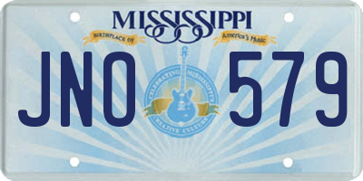 MS license plate JNO579