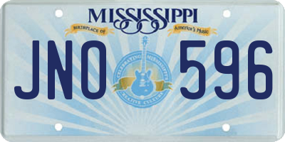 MS license plate JNO596