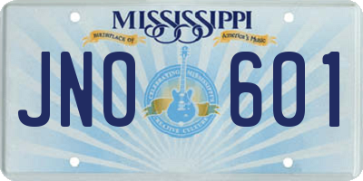 MS license plate JNO601