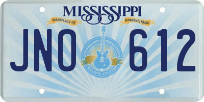 MS license plate JNO612