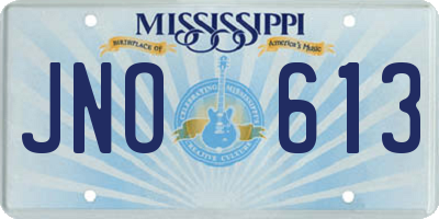 MS license plate JNO613