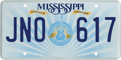 MS license plate JNO617
