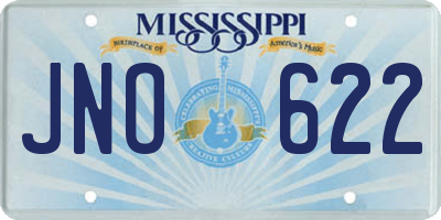 MS license plate JNO622