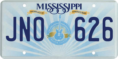 MS license plate JNO626