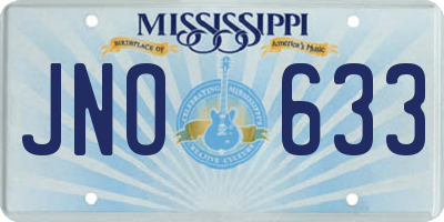 MS license plate JNO633